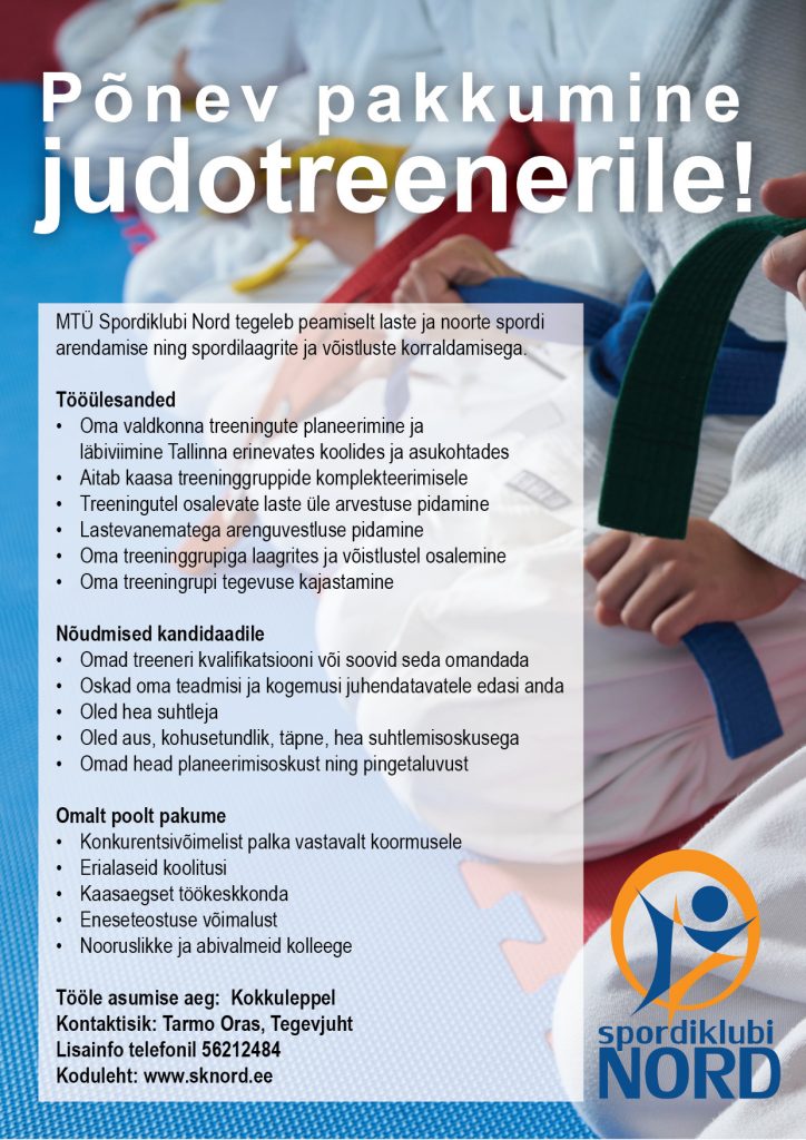 Tööpakkumine_judo